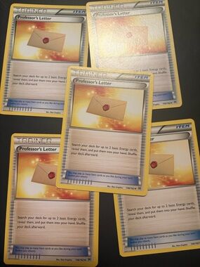 5 Professors Letter Pokemon Training Card